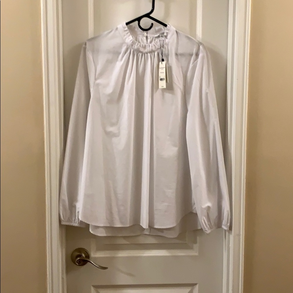 LK Bennett White Poplin Top, NWT, Size XL